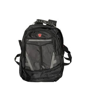 D Brand Padded Computer Black Backpack